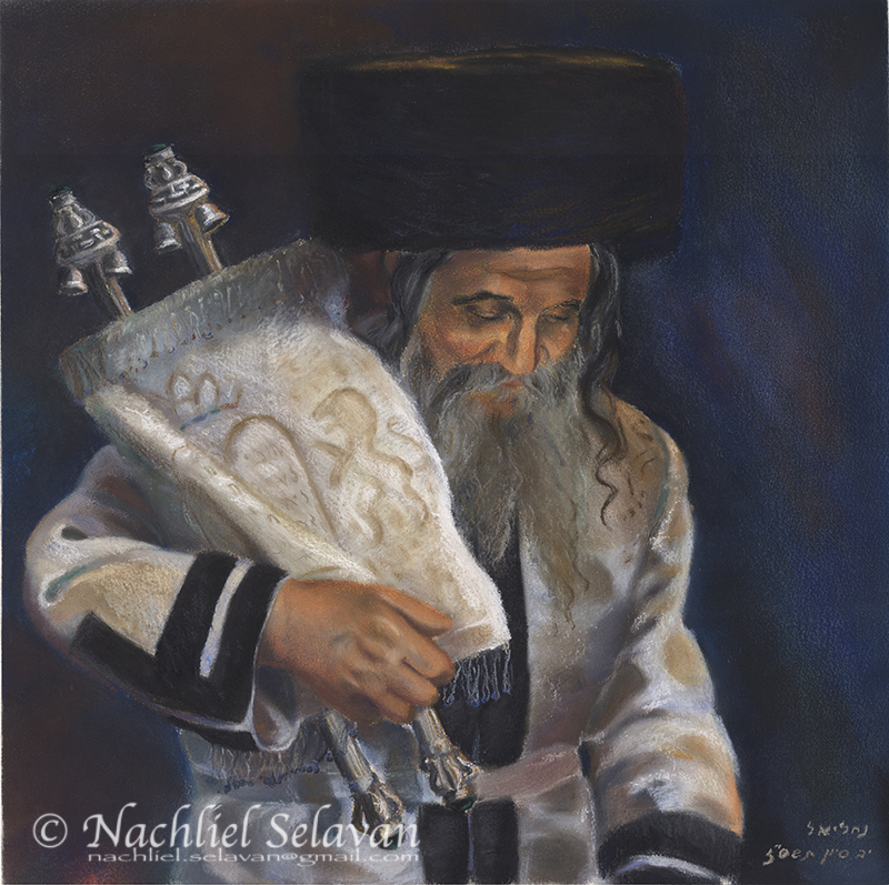 Nadvorna – Rabbi with Sefer Torah אדמו״ר מנדבורנא עם ספר תורה