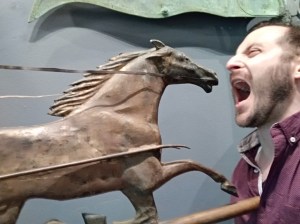 outshouting a horse