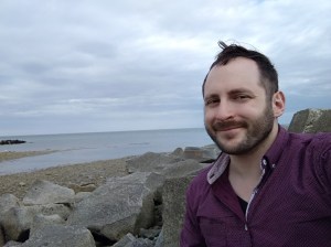 Selfie at a rocky shore at Cape Cod