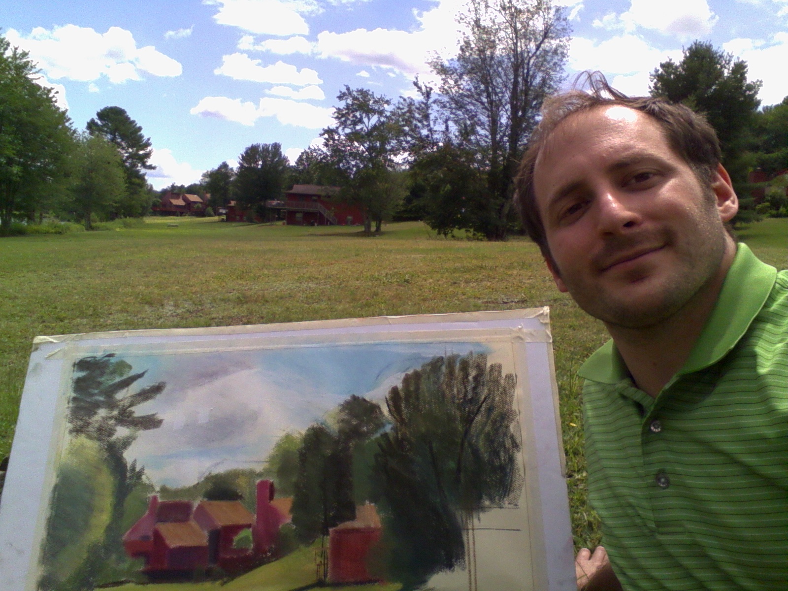 Nachliel Selavan drawing at Vacation Village, summer 2015