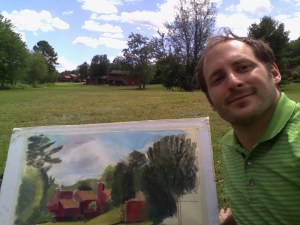 Nachliel Selavan drawing at Vacation Village, summer 2015